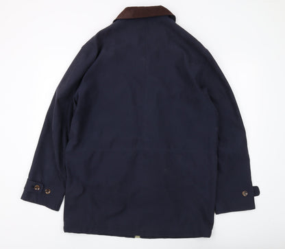 AWARD Men's Blue Coat, Size S, Button Closure
