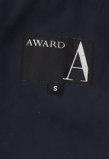 AWARD Men's Blue Coat, Size S, Button Closure