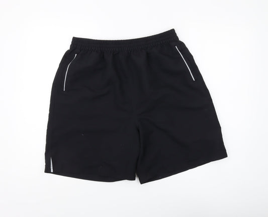 Aptus Men's Black Swim Shorts - Size M, Quick Dry