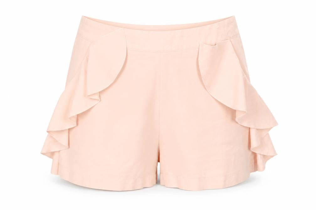 Fashion Union Womens Pink Culotte Shorts Size 8 Ruffle
