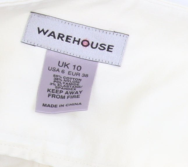 Warehouse Ivory Women's Trousers Size 10