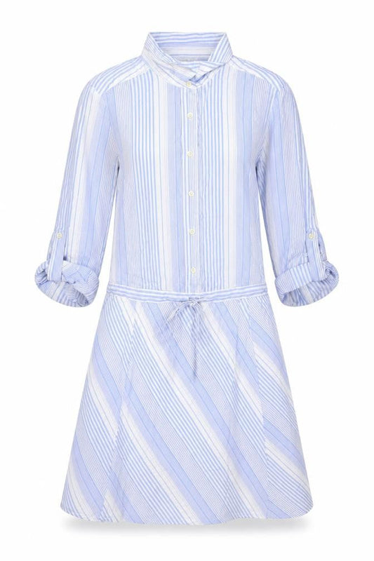 Gap Women's Blue Striped Shirt Dress S