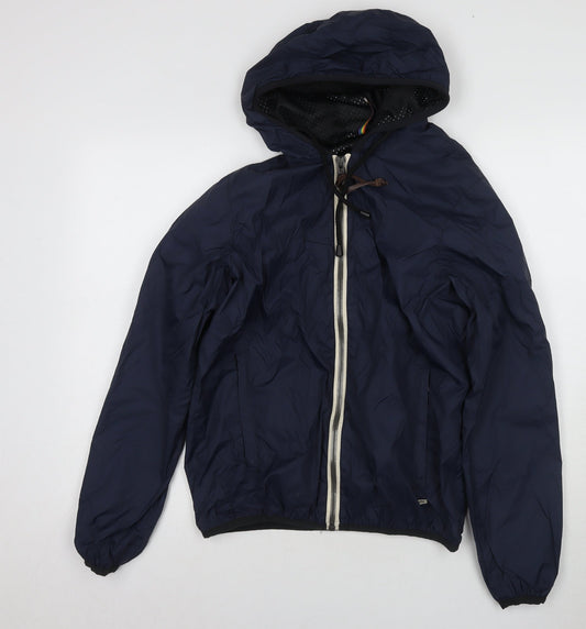 Trez Men's Blue Windbreaker Jacket S Hooded Casual