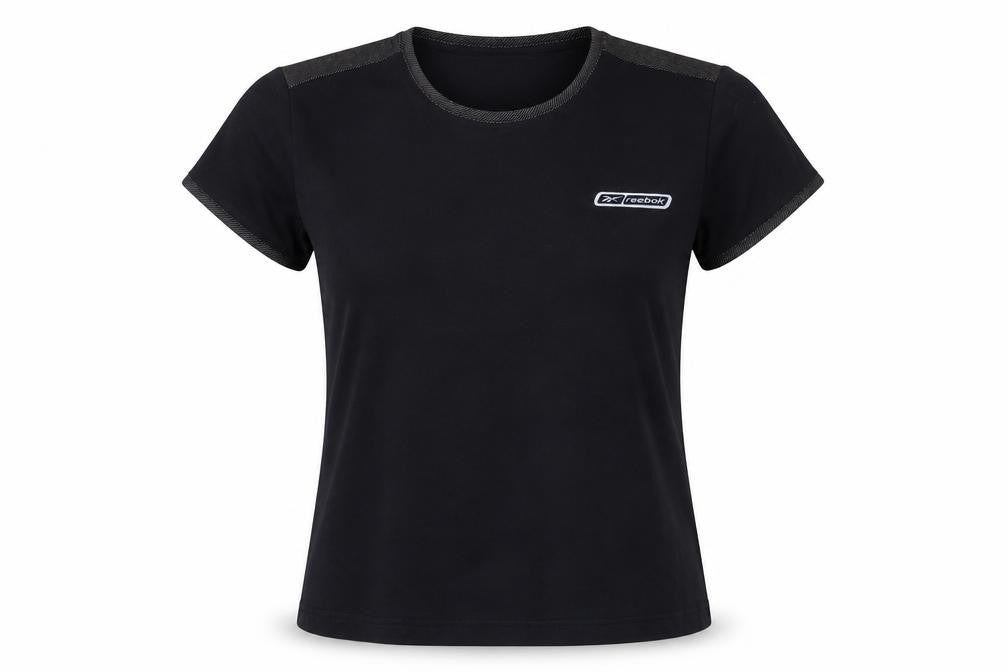 Reebok Women's Black Cotton T-Shirt Size 12