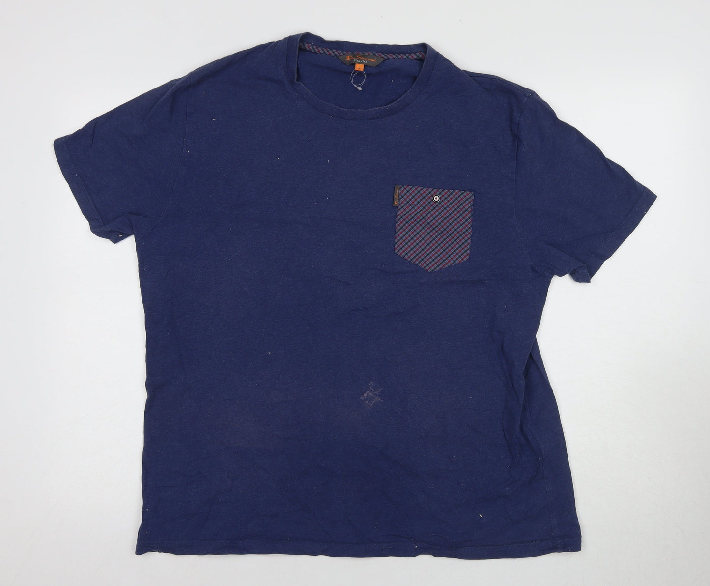 Ben Sherman Men's Blue T-shirt, Size XL.