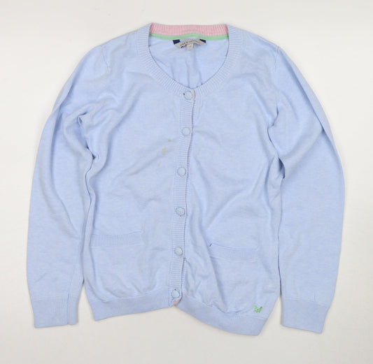 J.Crew Women's Blue Cardigan Size 12 Cotton Casual