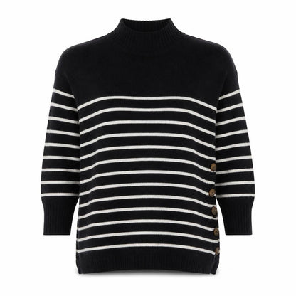 JoJo Maman Bébé Women's Black High Neck Pullover Jumper