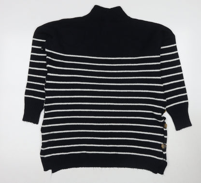 JoJo Maman Bébé Women's Black High Neck Pullover Jumper