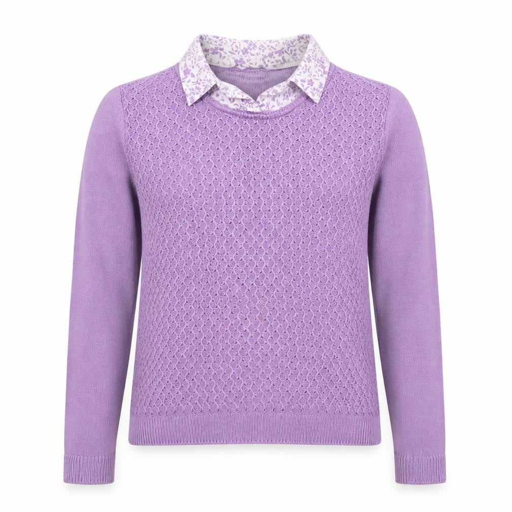 Isle Women's Purple Collared Pullover Jumper S