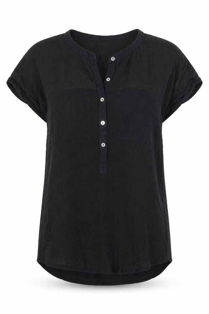 Lucky Brand Women's Black XS Basic Blouse