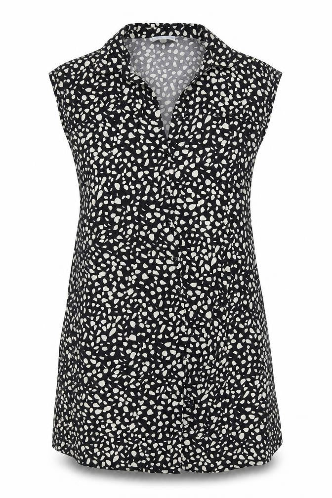 JoJo Maman Bébé Black Animal Print Shirt Dress Women S