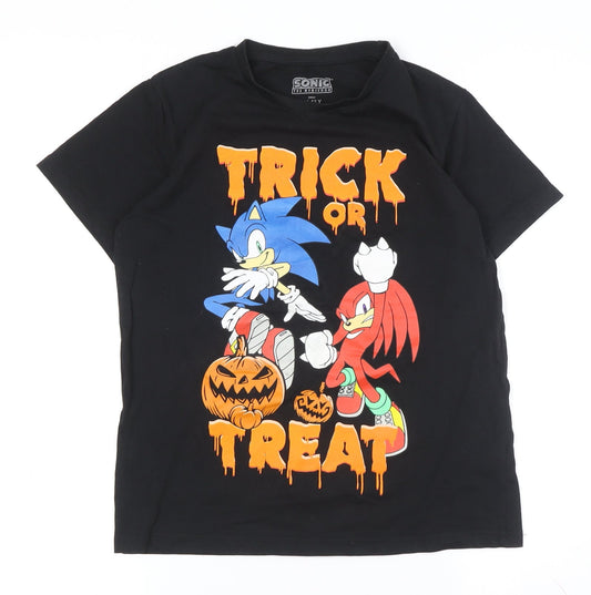Boys Sonic the Hedgehog Halloween T-Shirt Black 11-12 Years