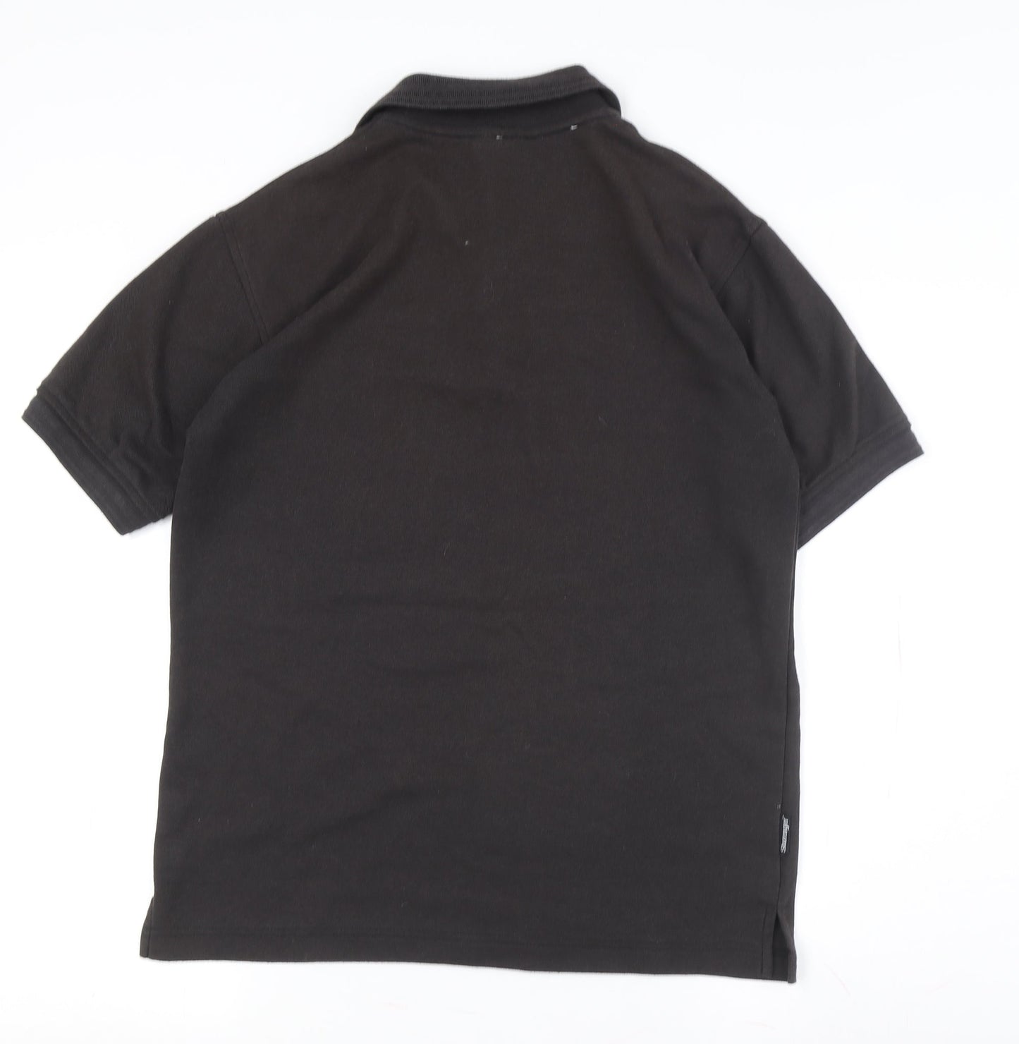 Slazenger Men's Black Polo Small Cotton Short Sleeve