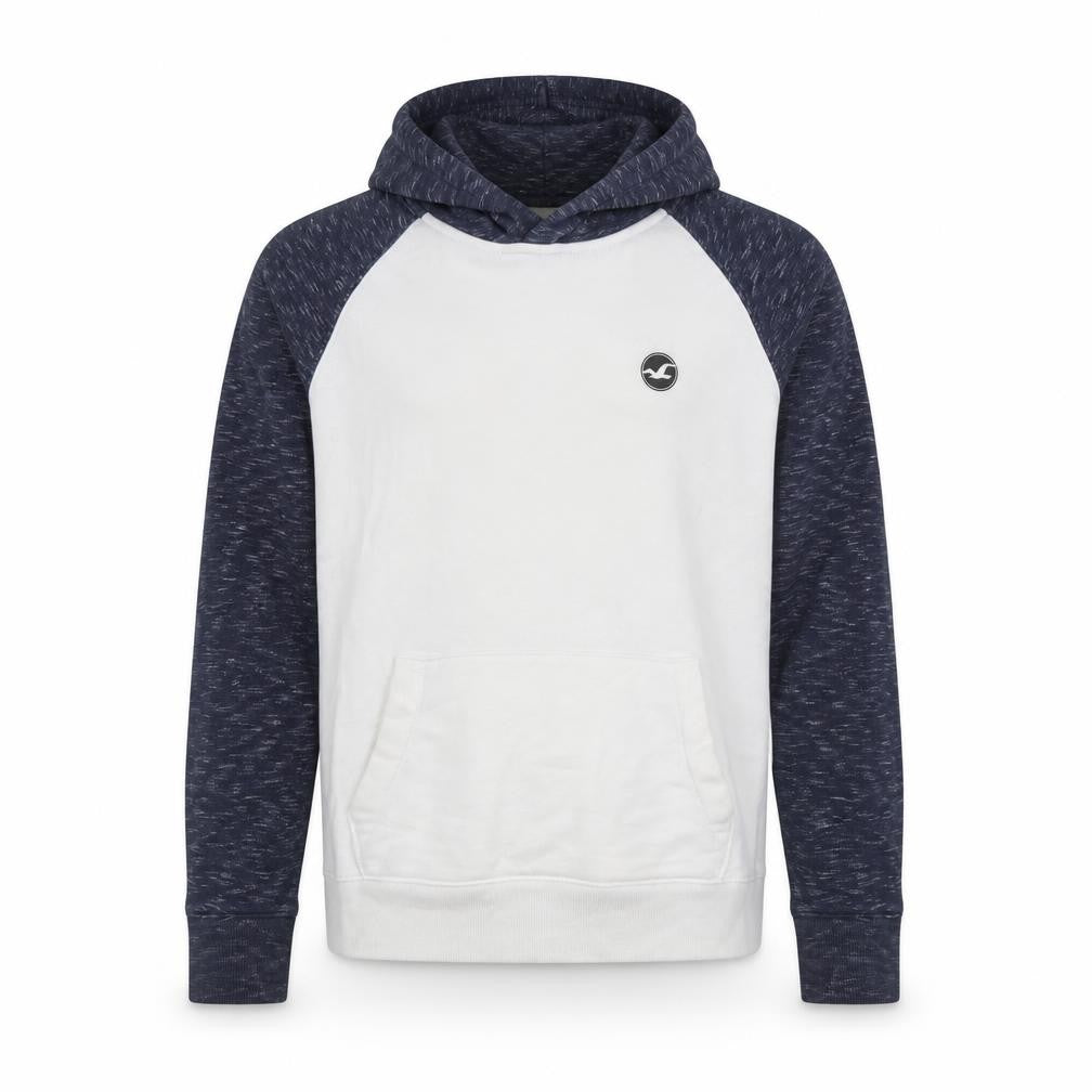 Hollister Men's Grey Blue Pullover Hoodie S