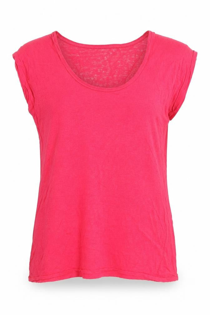 Stefanel Women's Red Sleeveless T-Shirt Size S