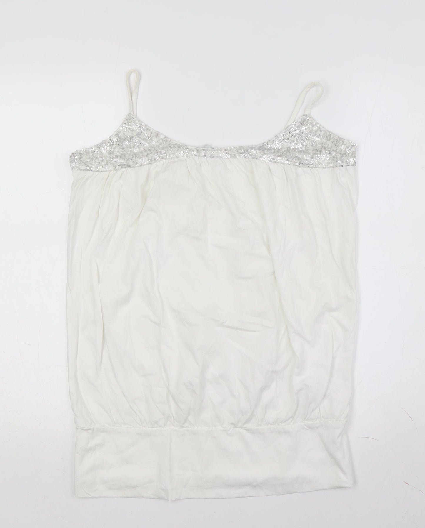 Red Herring Women's White Camisole Tank Size 10