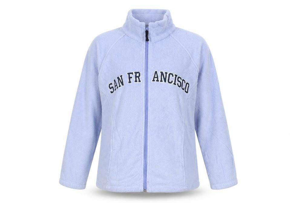Justice Teens Blue Fleece Jacket L Long Sleeve Casual