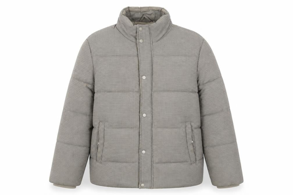 Topman Men's Brown Puffer Jacket M Cotton Casual