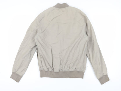 River Island Men's Beige Bomber Jacket S