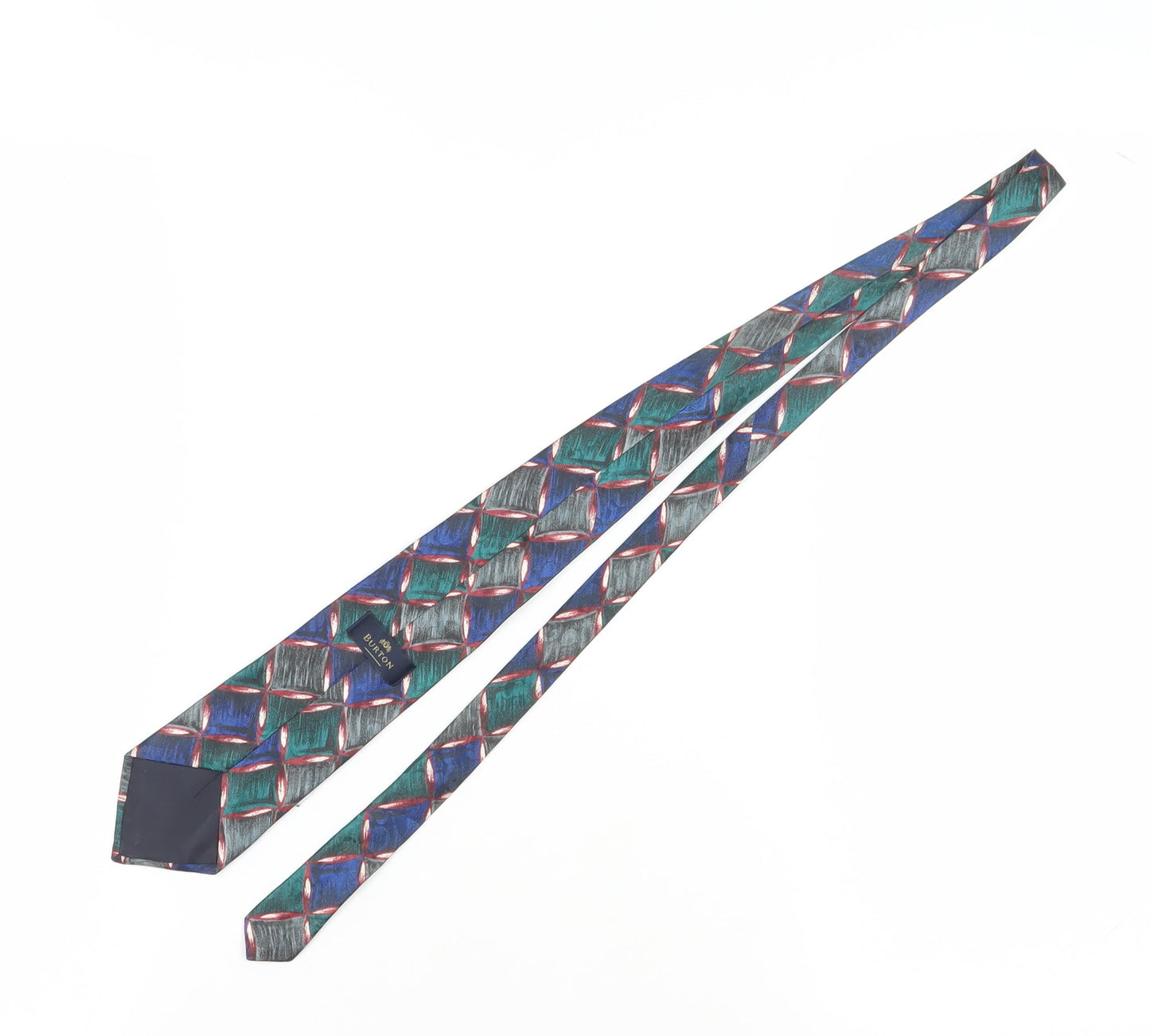 Burton Men's Multicoloured Geometric Silk Tie
