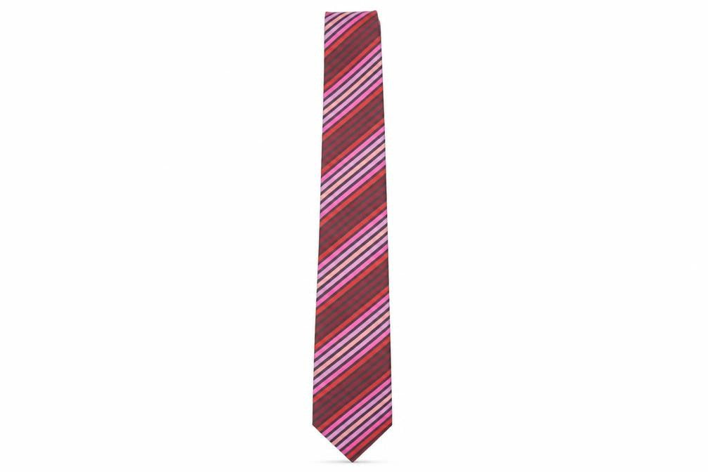 Skopes Men's Red & Pink Striped Tie - Polyester