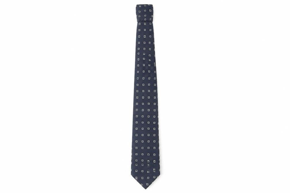Windsor Men's Blue Silk Geometric Slim Tie