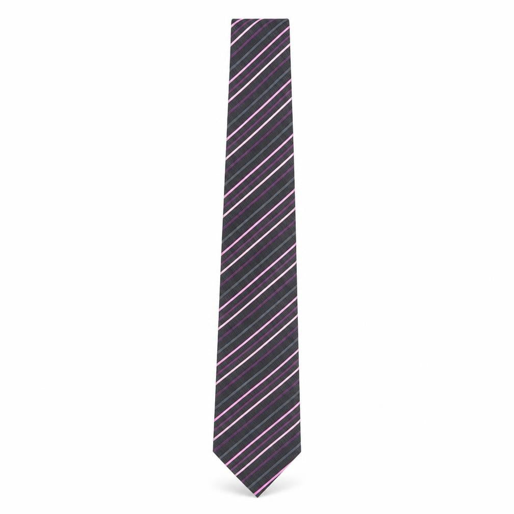 Thomas Nash Men's Black Striped Tie