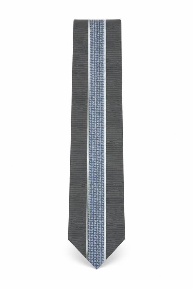 William Hunt Men’s Blue Houndstooth Silk Designer Tie