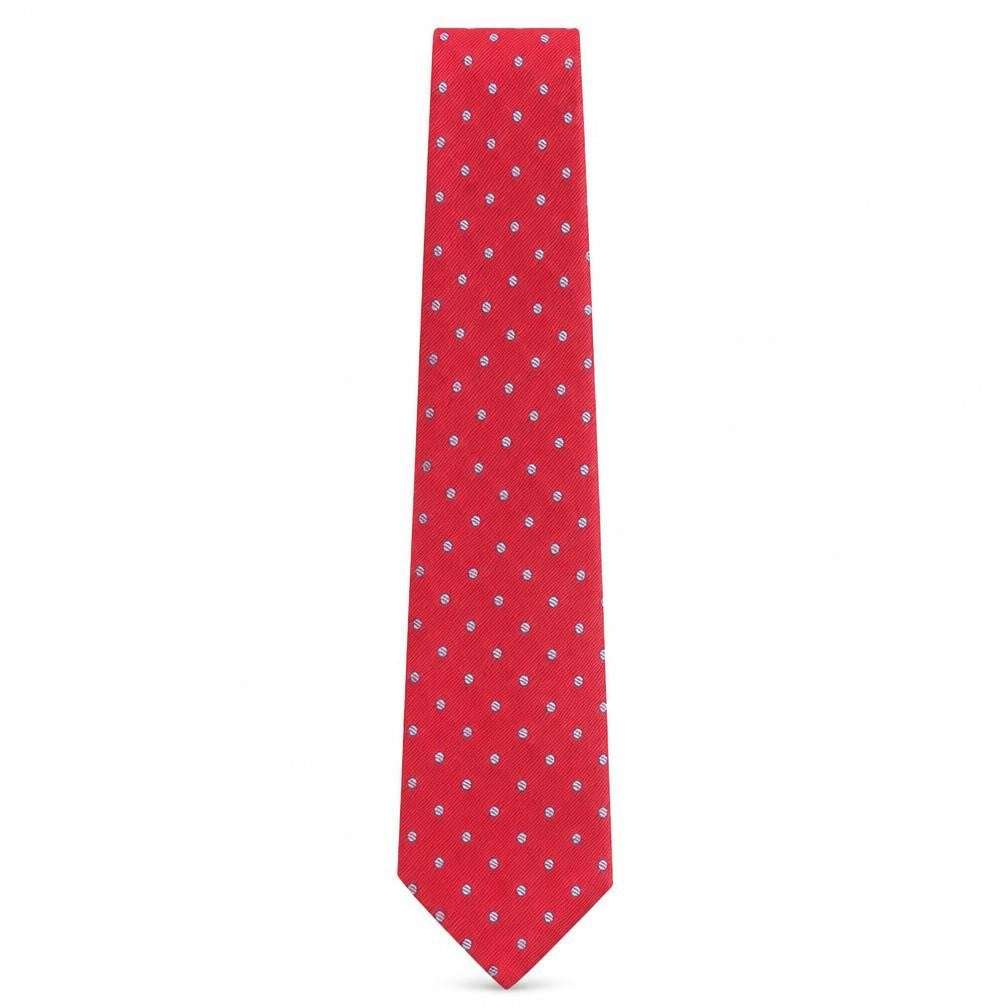 T.M. Lewin Red Silk Polka Dot Men's Handmade Tie