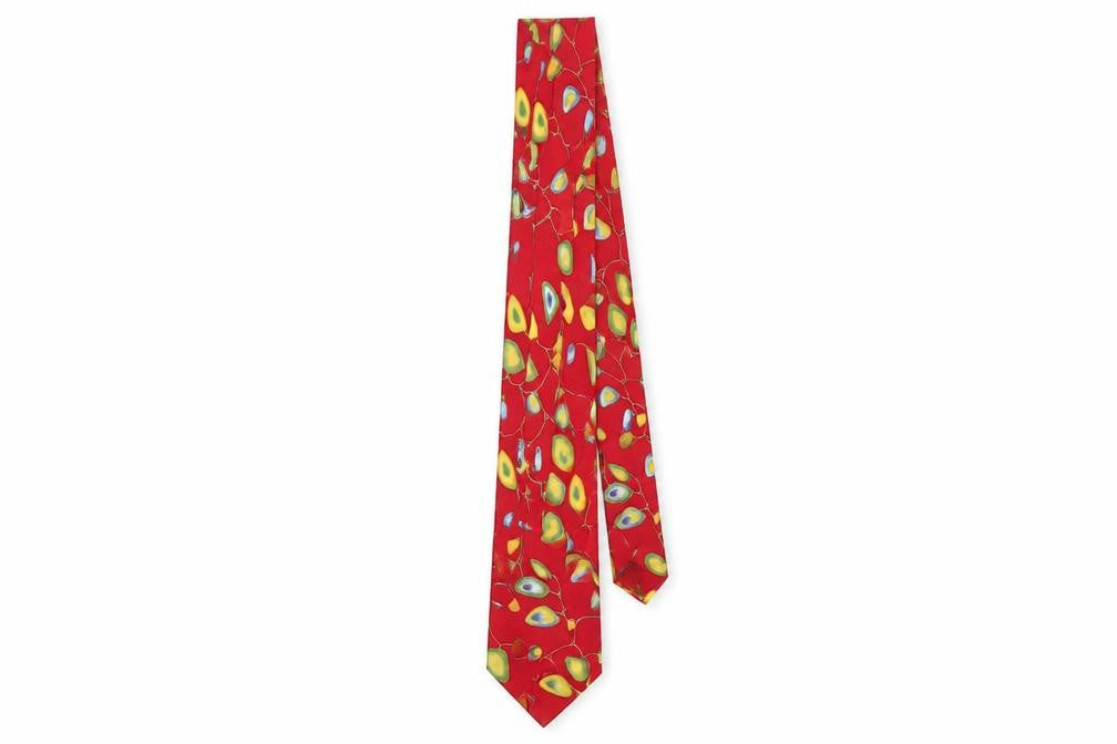 Jaeger Men's Red Silk Floral Tie