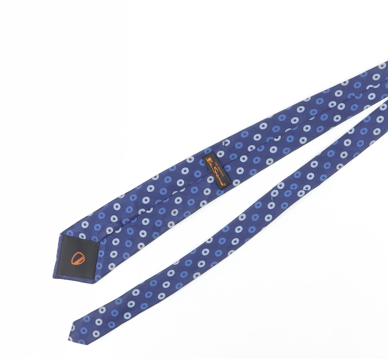 Ben Sherman Men's Blue Geometric Silk Tie