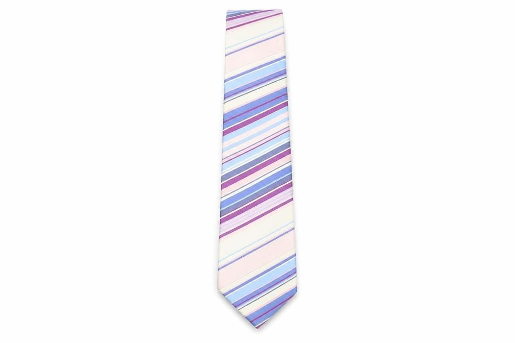 Thomas Nash Men's Multicoloured Striped Silk Tie