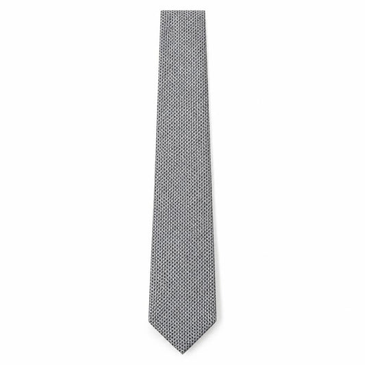 Wolsey Men's Grey Silk Geometric Tie, One Size