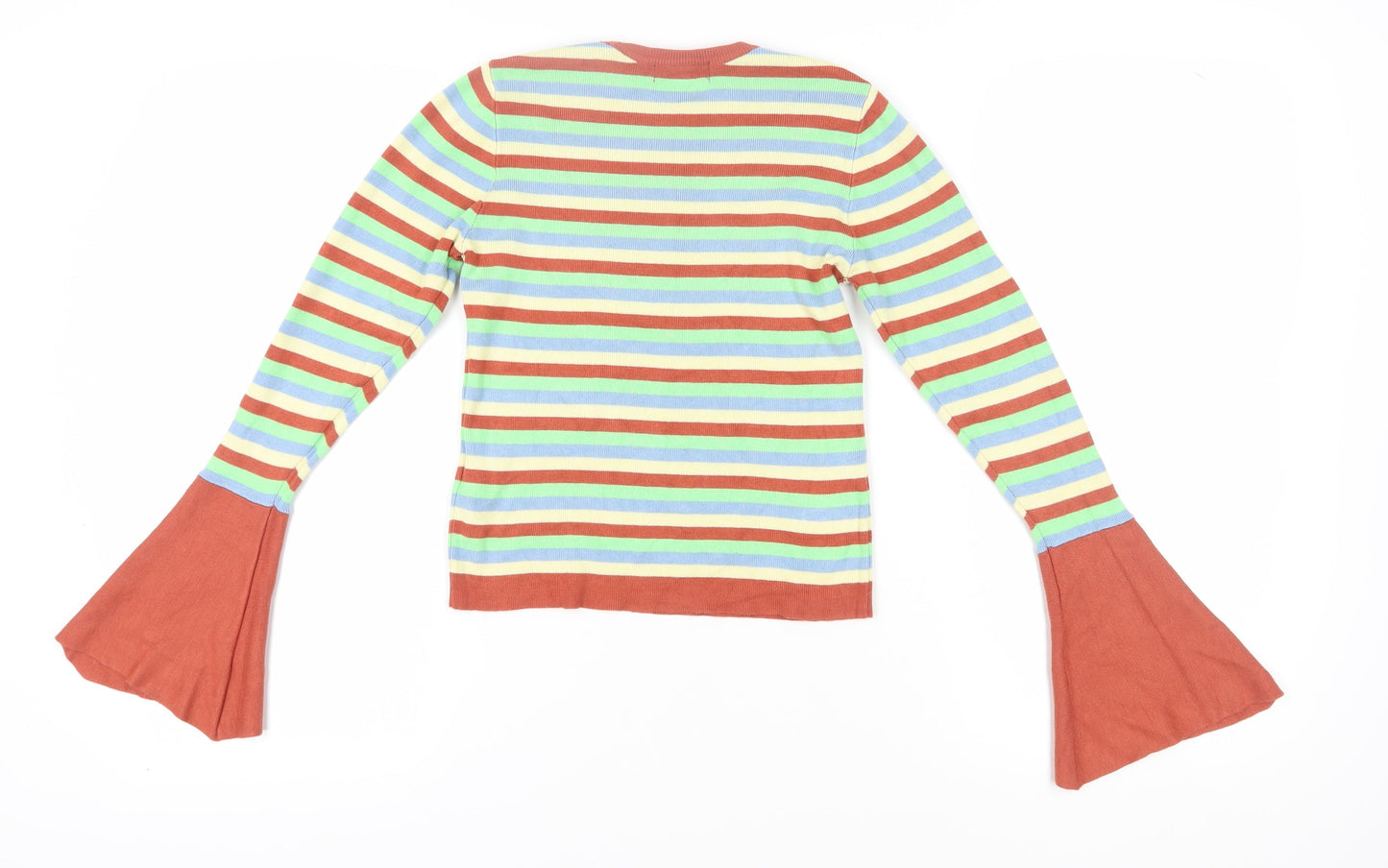 ASOS Women's Striped Pullover Jumper, Size 8, Multicoloured