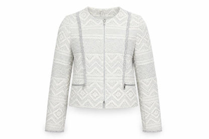 Zara Women’s Grey Geometric Woven Blazer XS