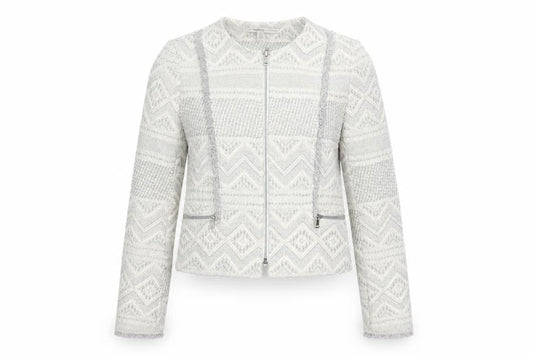 Zara Women’s Grey Geometric Woven Blazer XS