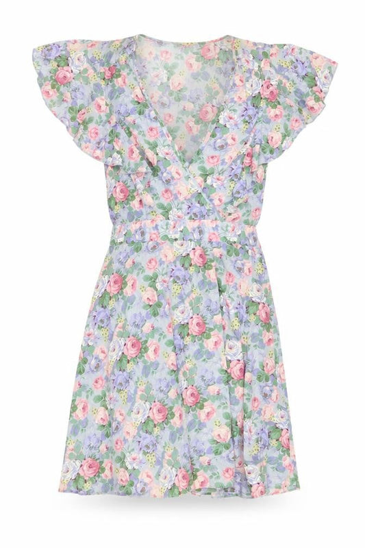 Warehouse Women's Floral Short Wrap Dress Size 12