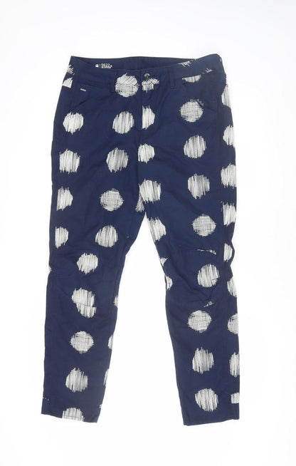 Additional front view of G-Star RAW Women's Blue Polka Dot Chino Trousers