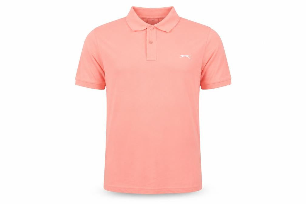 Slazenger Men's Pink Polo Shirt L