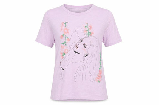 Bella+Canvas Womens Purple T-Shirt S Graphic Retro Casual