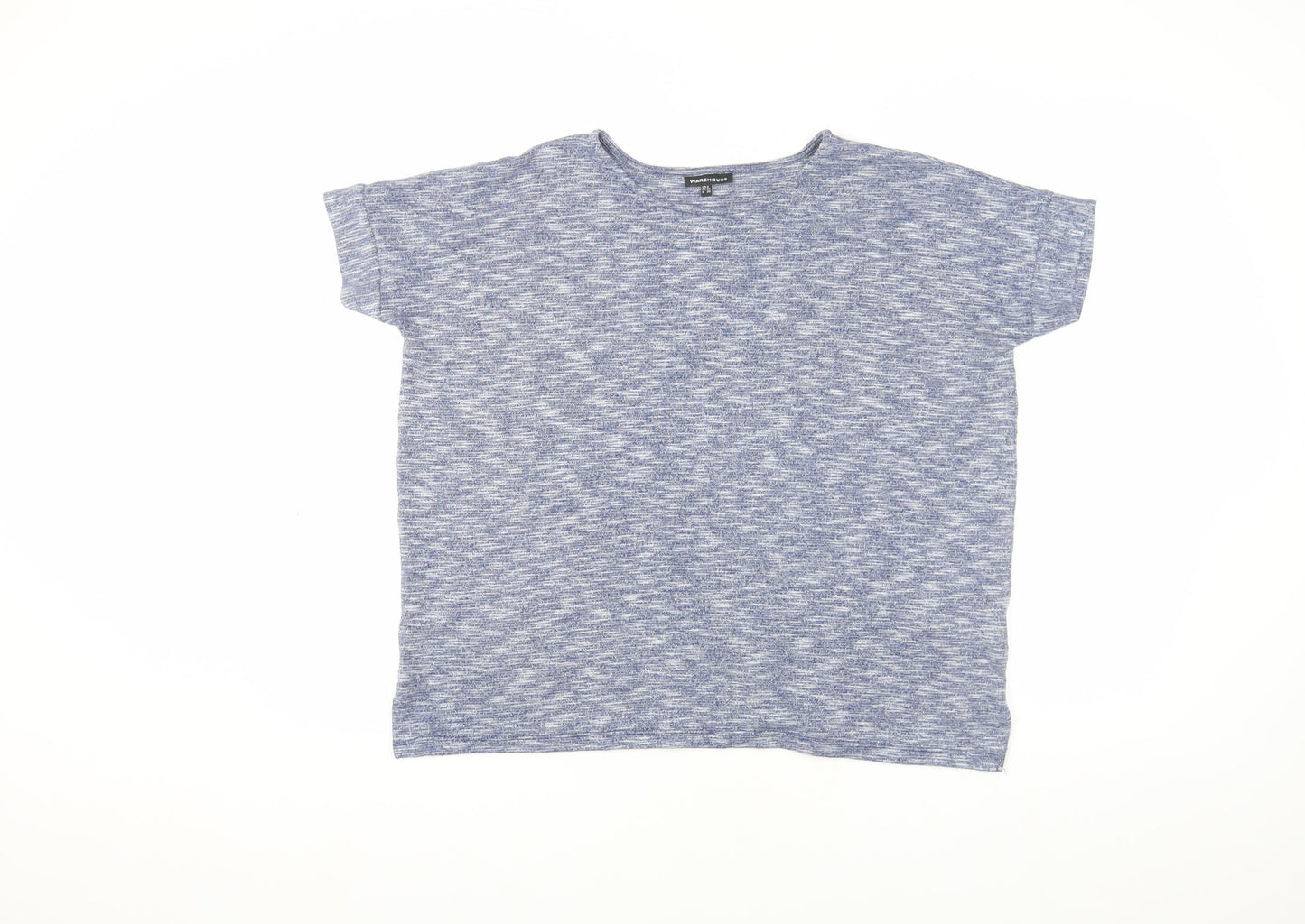 Warehouse Women's Blue T-Shirt Size 8 Basic Casual