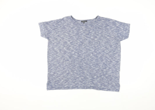 Warehouse Women's Blue T-Shirt Size 8 Basic Casual