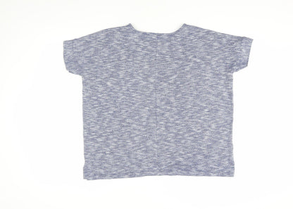 Warehouse Women's Blue T-Shirt Size 8 Basic Casual