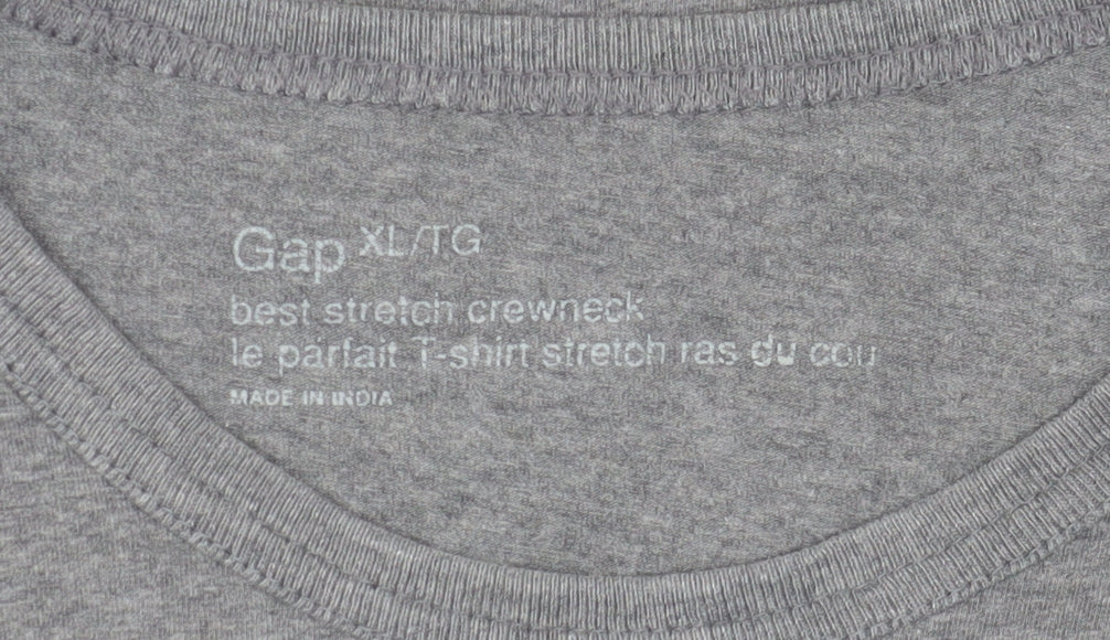 Gap Men's Grey XL Crew Neck T-Shirt, Short Sleeve