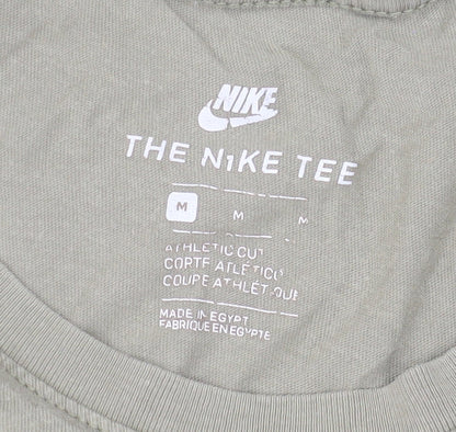 Nike Men's Green Athletic Fit Logo T-Shirt, Medium
