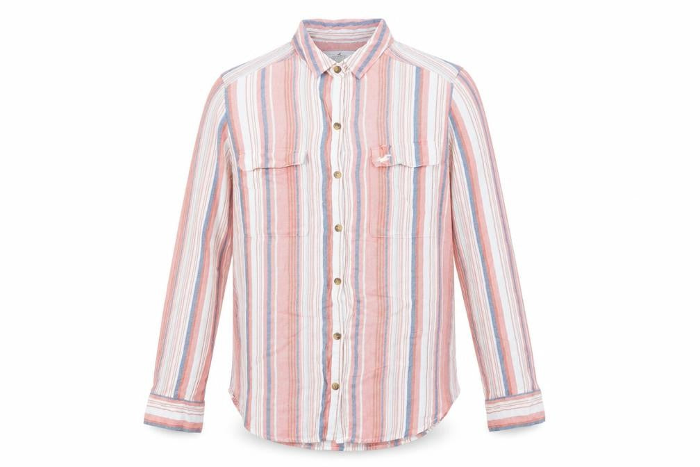 Hollister Women's Multicoloured Striped Button-Up Shirt M