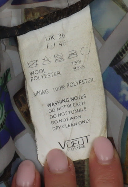 Voeut Womens Grey Tweed Blazer, , Classic Check Size 36,