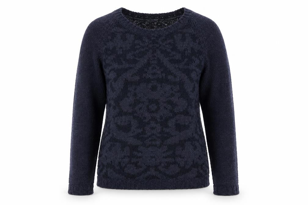 FatFace Women's Navy Acrylic Cable-Knit Pullover Jumper