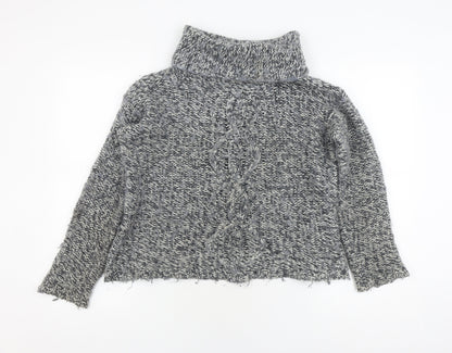 White Stuff Women's Grey Roll Neck Jumper M