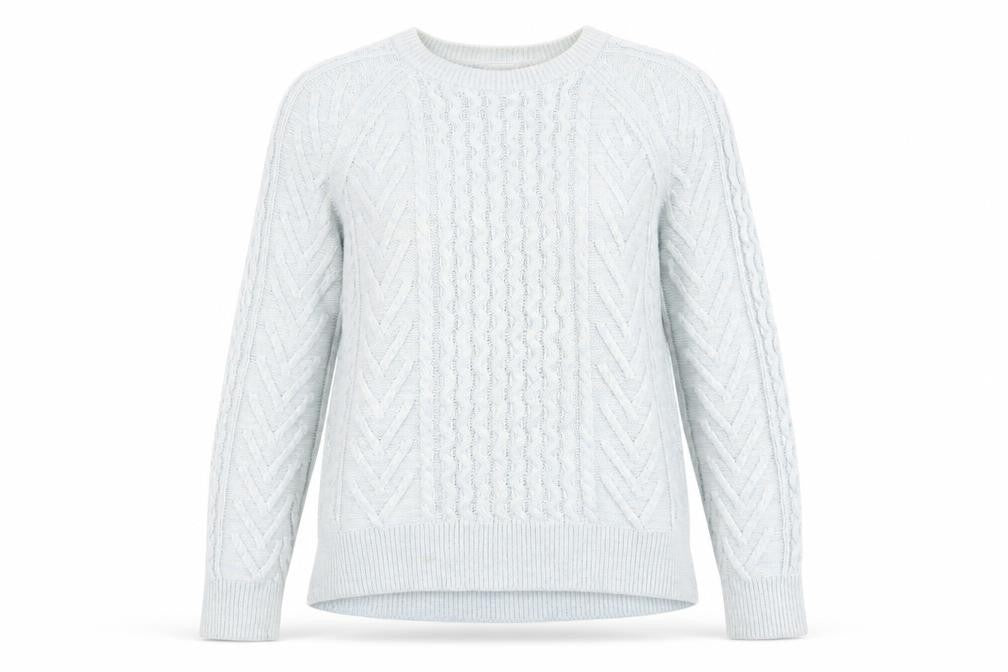 Gap Women's Blue Cable-Knit Jumper M Knit Pullover